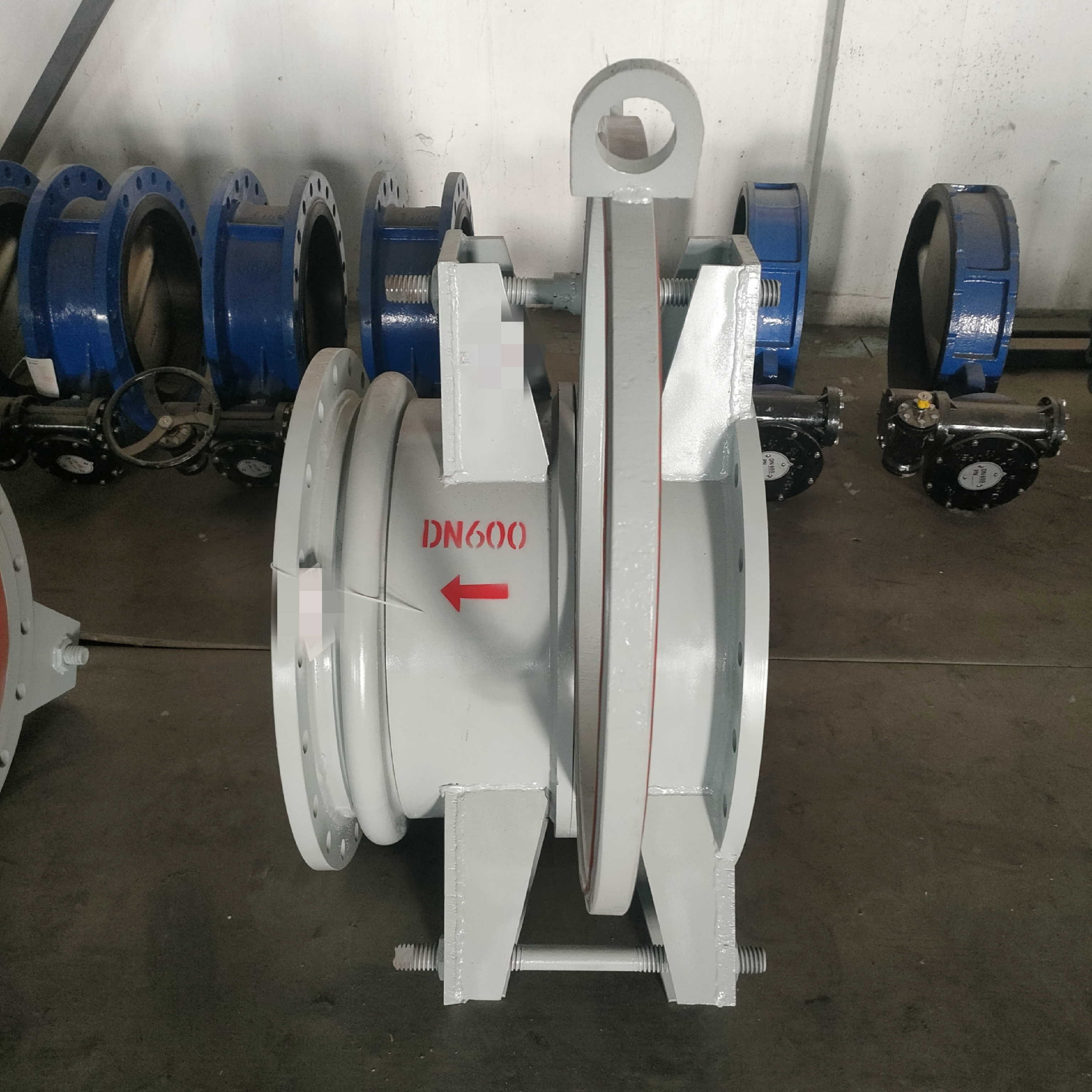 DN600 DN800 Spectacle or Fan Shaped Manual Line Blind Valve / Flapper Valve