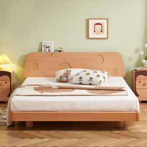 E201N Factory Creative kids Wooden Bed 1.2m/1.5m Children's Single Bed Cartoon Children Bed