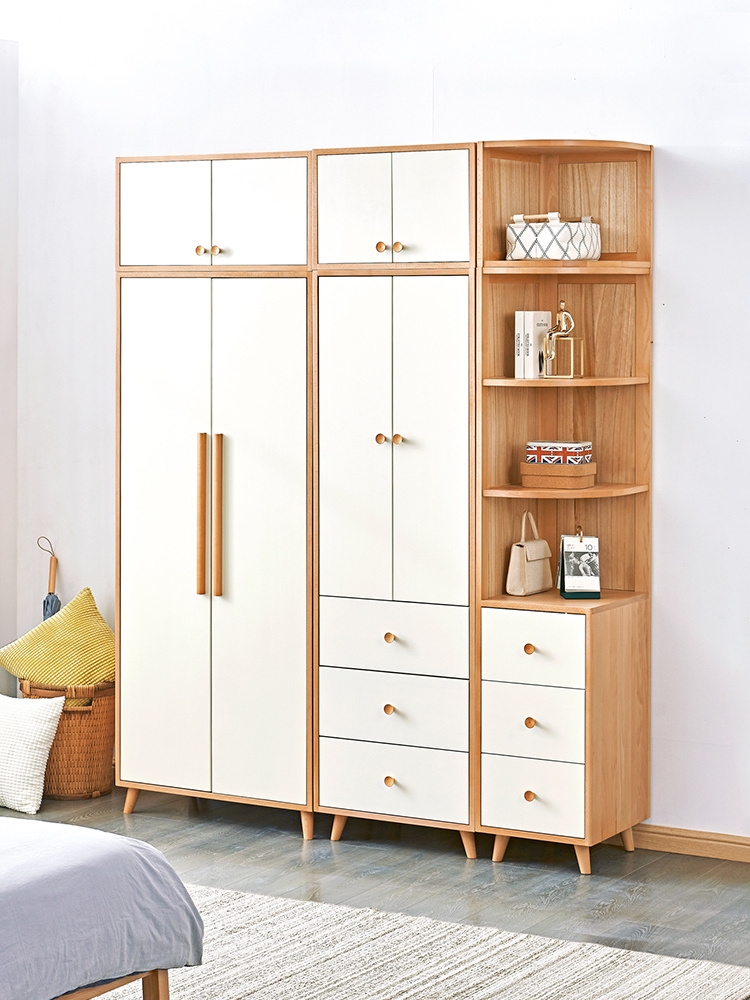 Bedroom Furniture Solid Wood Clothes Organizer Wardrobes Armoire Closet