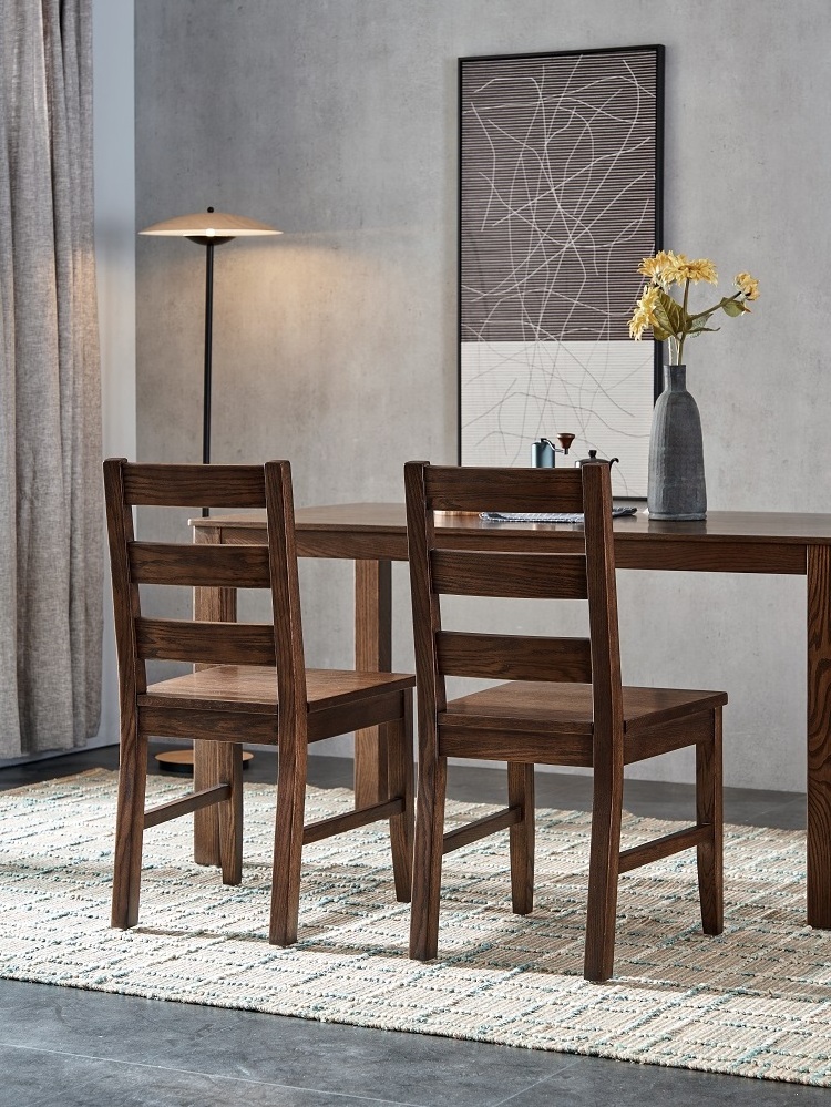 B1121 Minimalist style modern solid OAK wood dining room furniture dining chairs