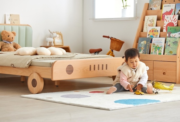 E201N Factory retailer Creative kids Wooden Bed