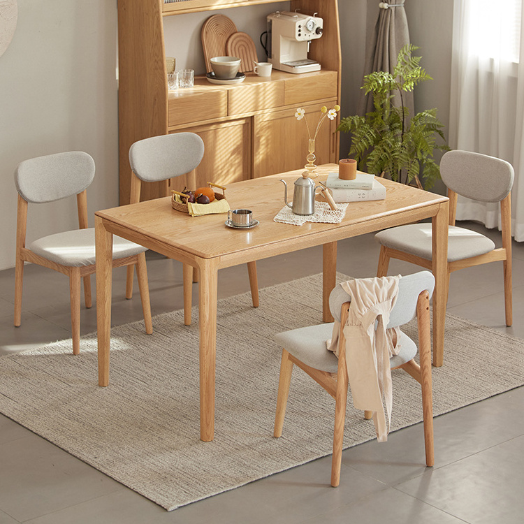 L3112 Nordic style solid OAK wood home restaurant furniture sets simple modern dining room table