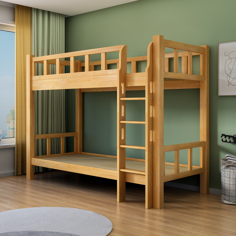 High Quality Durable Kindergarten Bunk Bed Children Double Wooden Bunk Bed For Sale