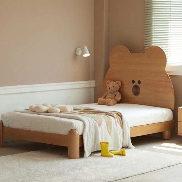 China Wholesale Modern Bedroom Little Bear Bed Children wooden Furniture Sets Kids mushroom Bed for kids girls