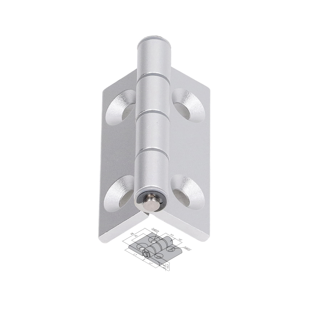 SYNRISE Aluminum Profile Countersunk Hinge Install Parts 6063 Zinc Alloy Hinges for Doors and Windows