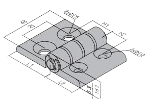 SYNRISE Aluminum Profile Countersunk Hinge Install Parts 6063 Zinc Alloy Hinges for Doors and Windows