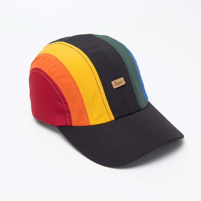 2021 New Style Unique Fashion Design 100% Cotton Multicolored Rainbow Hat Baseball Cap