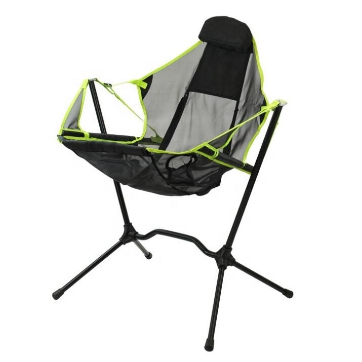 Outdoor Portable Ultra Light Custom Logo Freestyle Folding Relax Swinging Camping Rocking Chair