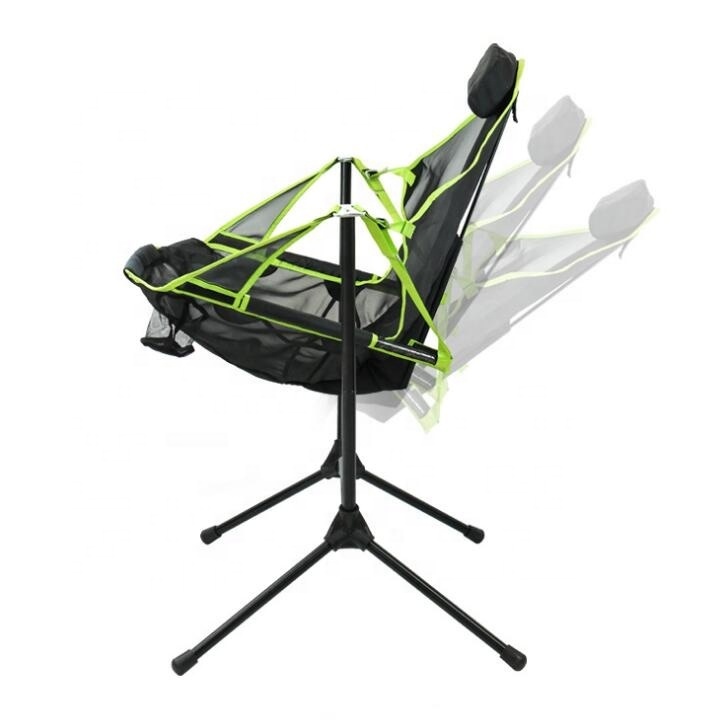 Outdoor Portable Ultra Light Custom Logo Freestyle Folding Relax Swinging Camping Rocking Chair