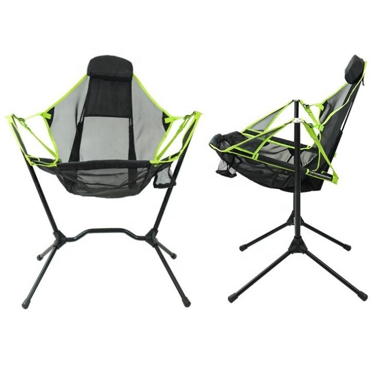 Outdoor Portable Ultra Light Custom Logo Freestyle Folding Relax Swinging Camping Rocking Chair