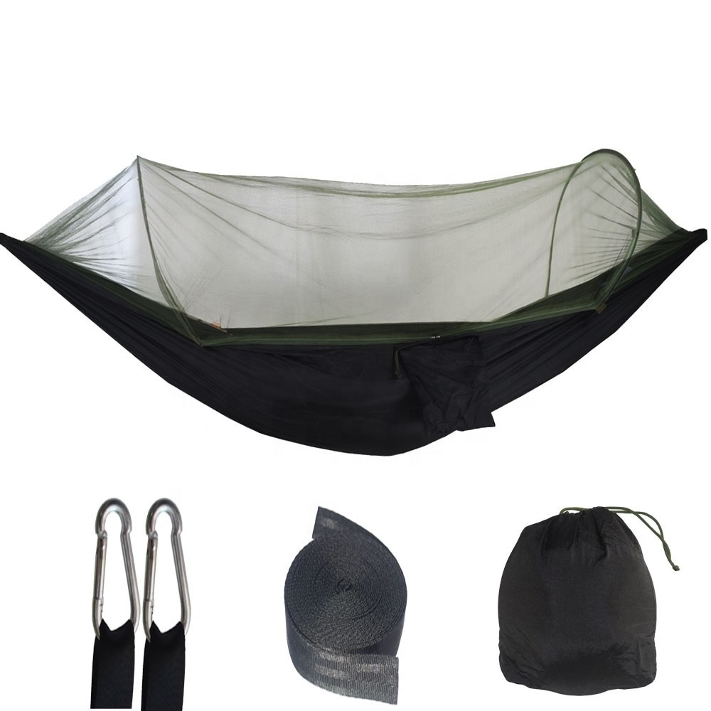 Outdoor Camping Backpacking Trek Equipment Swing Lightweight Portable Large Hammock with Mosquito Net