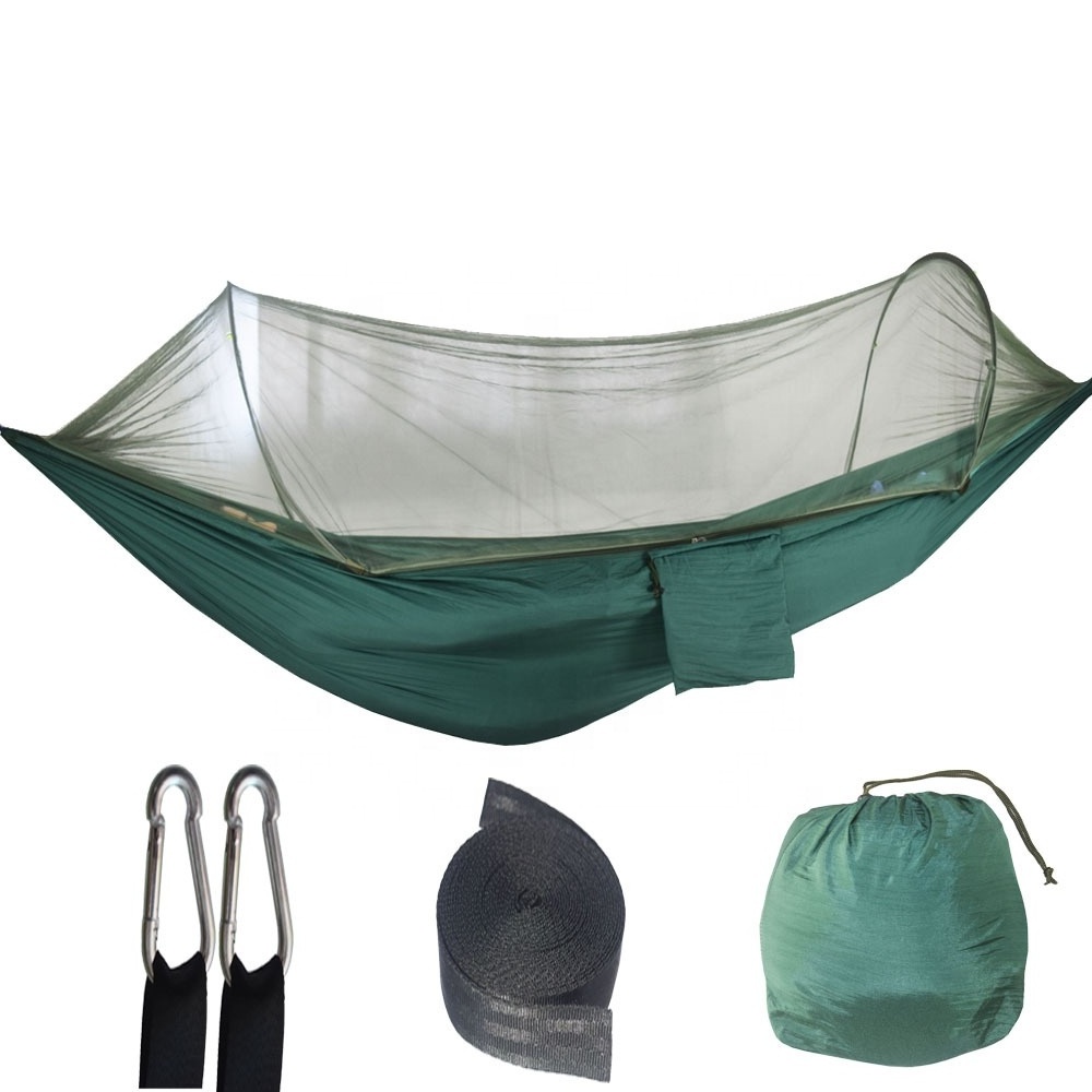 Outdoor Camping Backpacking Trek Equipment Swing Lightweight Portable Large Hammock with Mosquito Net