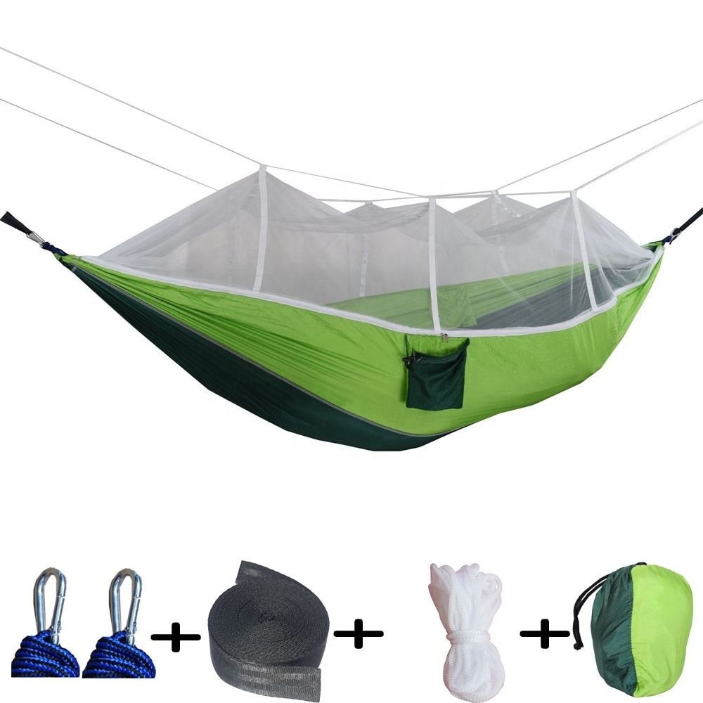 Outdoor Camping Travel Waterproof Tarp Lightweight Double & Single Portable Hammock with Mosquito Net