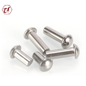 Manufacture Aluminum round solid rivet 5x10mm metal rivet stainless steel solid rivet