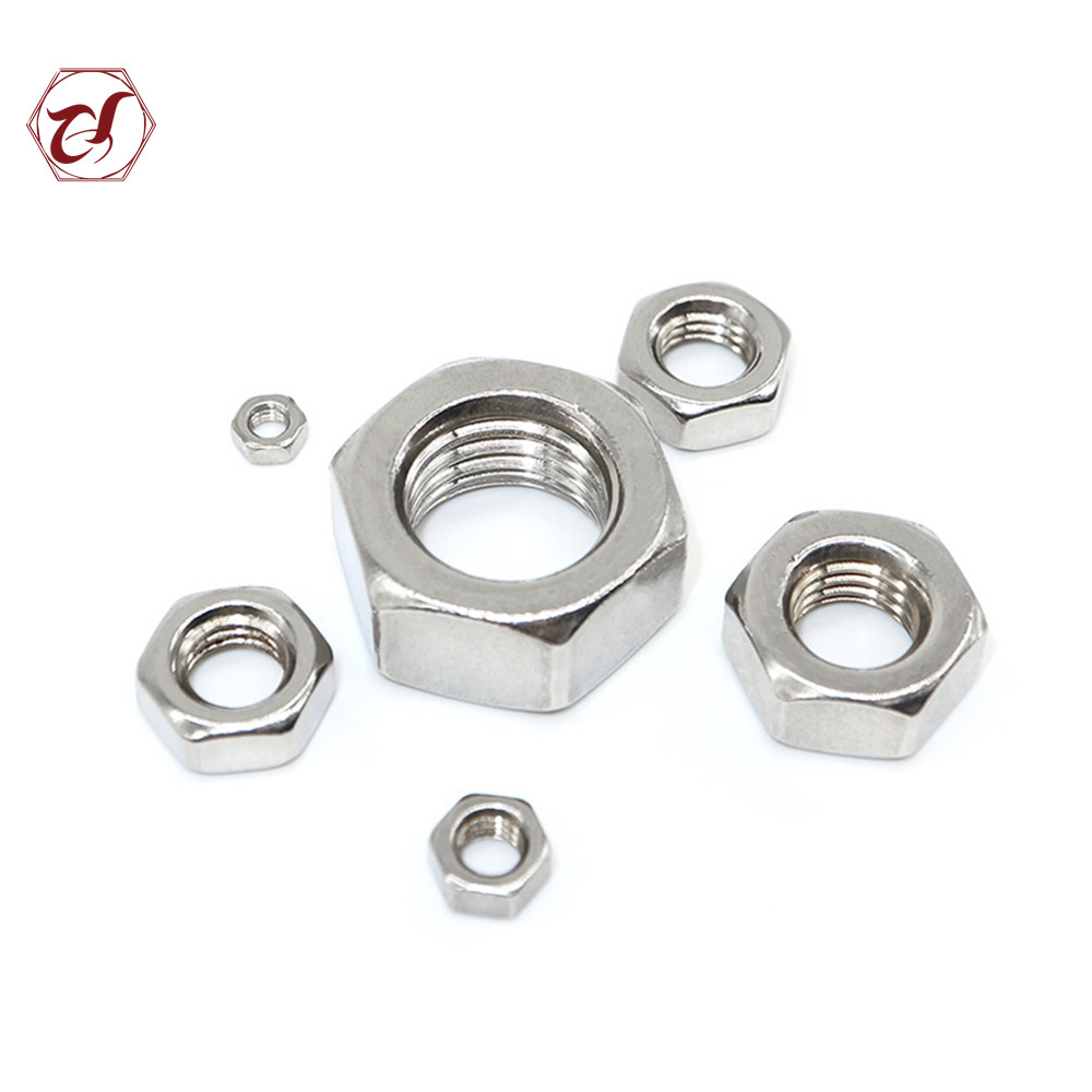 A4-80 Hex head nuts Din934 M10 M12 M16 M24 ss 304 316 Stainless steel hex nuts