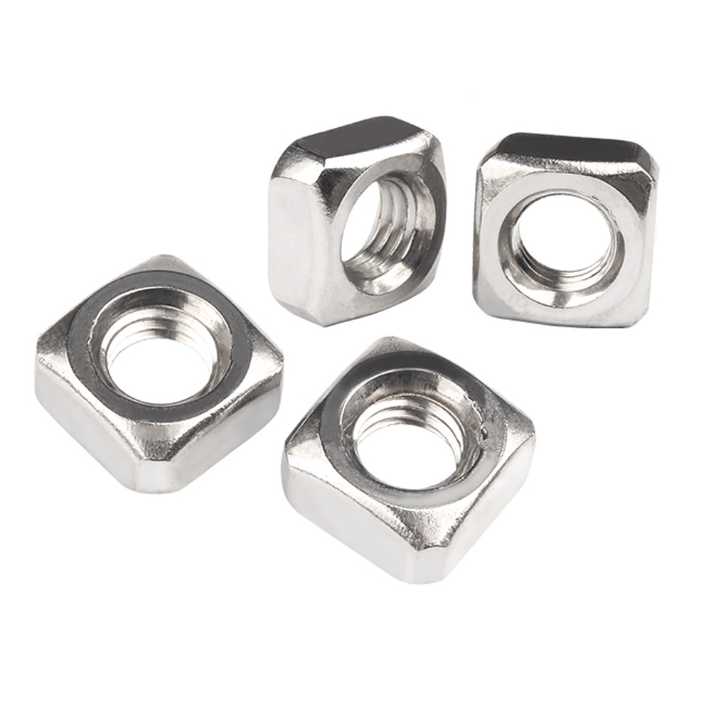 Flat Square Nut Chamfer M3 M4 M5 M6 M8 DIN557  Plain Stainless Steel Nut Square Nuts