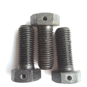 Carbon steel hexagon bolts with wire holes on