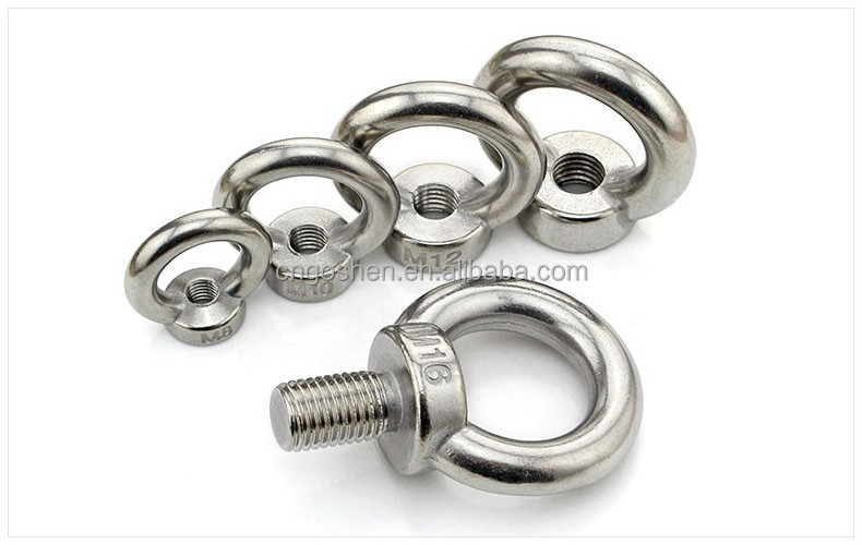 Goshen Stainless Steel SS316 A4-80 SS304 A2-70 M12 Eye Nut and Eye Bolt