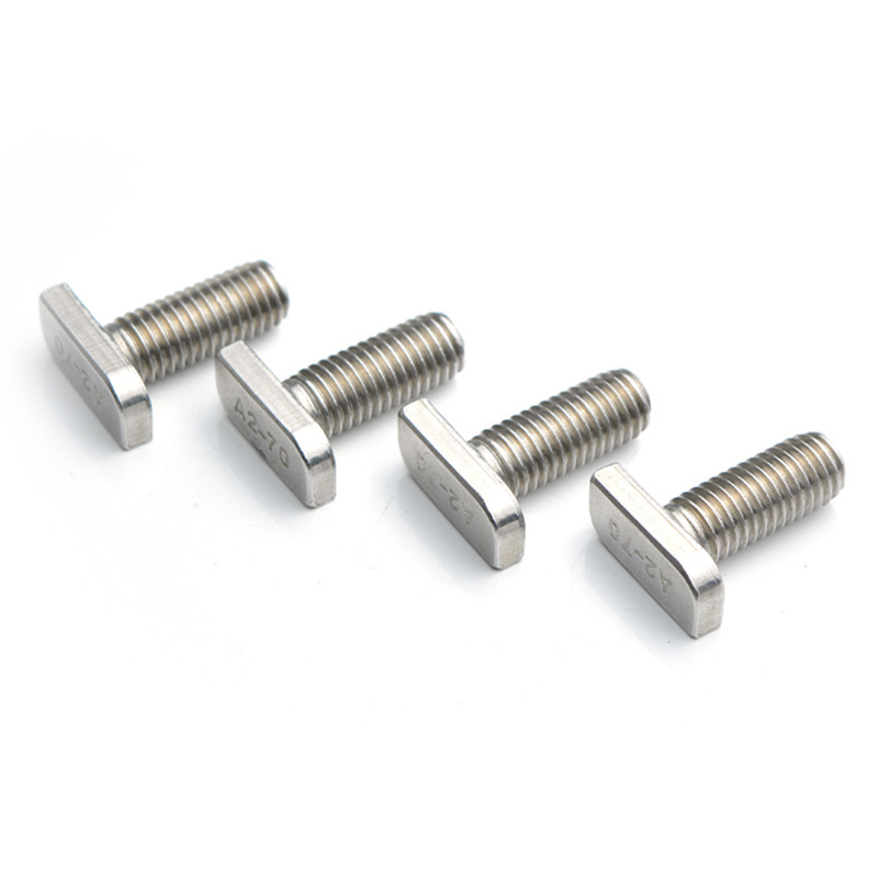 Solar PV Fastener A2-70 Stainless steel Hammer Head T-bolt Screw Stud T Slot Drop-in Bolt Hammer Head T Bolt