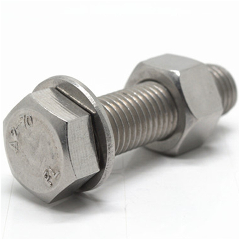 Sample Free Stainless Steel DIN 933 Bolt and Nut with Washers Stainless Steel Hex Bolt