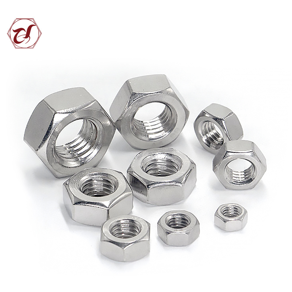 A4-80 Hex head nuts Din934 M10 M12 M16 M24 ss 304 316 Stainless steel hex nuts