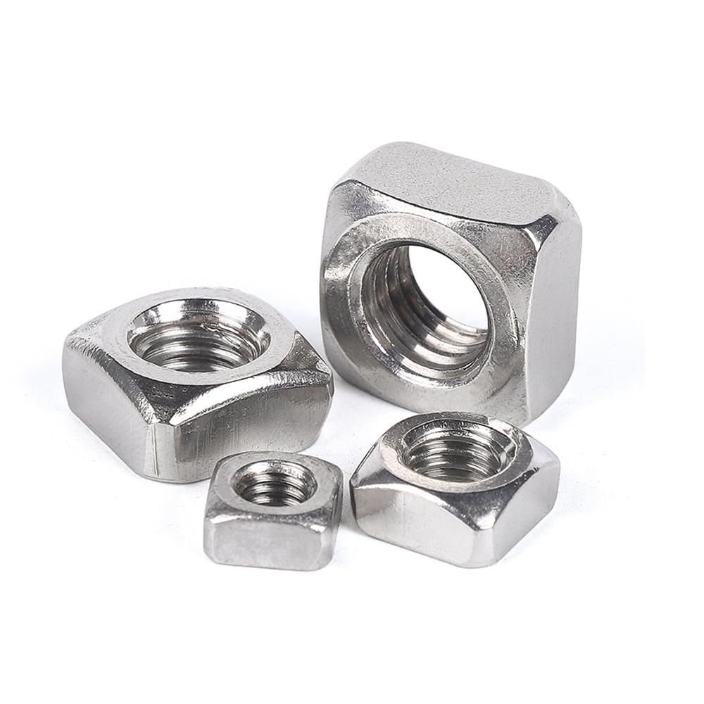 Flat Square Nut Chamfer M3 M4 M5 M6 M8 DIN557  Plain Stainless Steel Nut Square Nuts