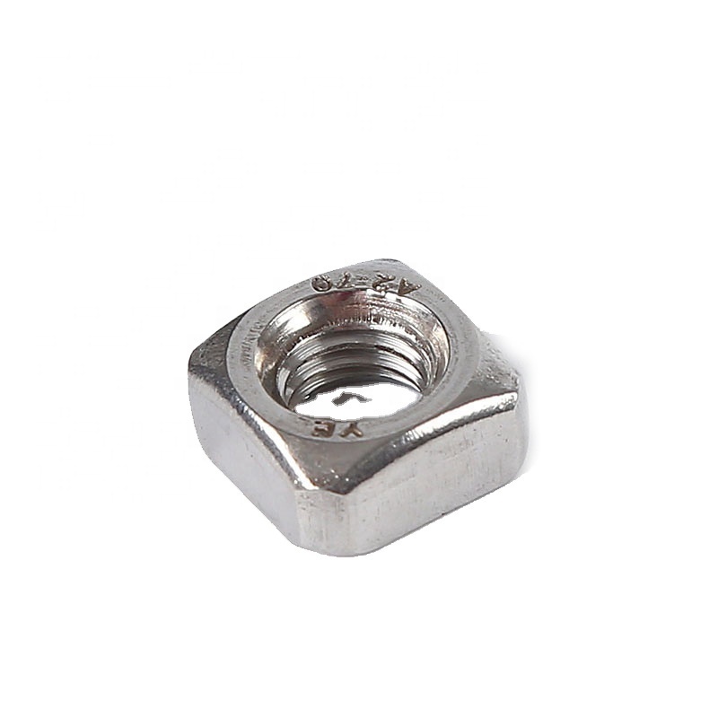 Flat Square Nut Chamfer M3 M4 M5 M6 M8 DIN557  Plain Stainless Steel Nut Square Nuts