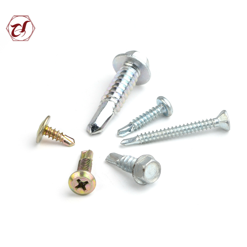 Zinc Plate Hex washer Head DIN 7504 K Self Drilling Screws with EPDM Bonded washer