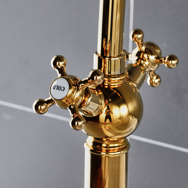 SUS304 Stainless Steel and Brass Freestanding Bathtub Faucet with Mixer Tap