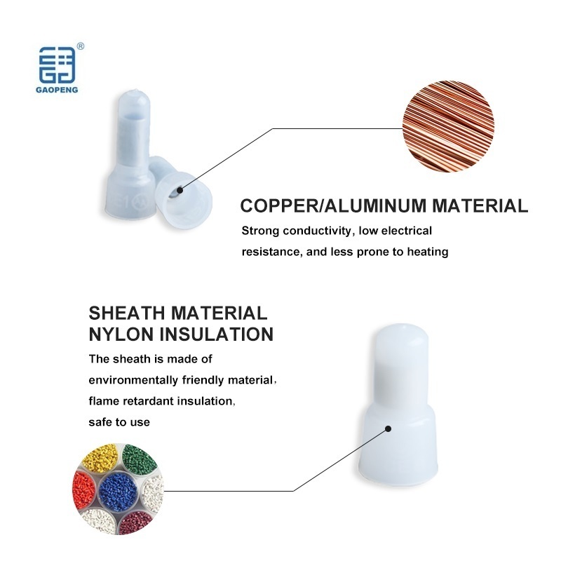 CE1 CE2 CE5 Closed End Crimp Caps Electrical Wire Cable Terminals Connectors AWG 12-10 16-14 22-16