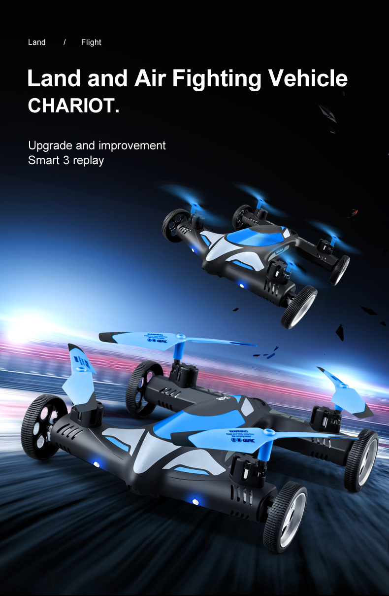 2023 New Kids Children Fly Run RC Toy 2 In 1 Car And Drone Remote Control Wifi  Transmission HD Camera V11