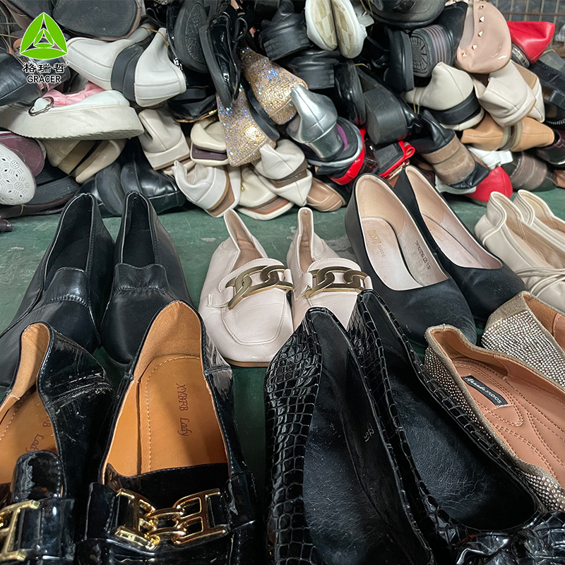 Wholesale Fashionable Bulk Second Hand High-Heeled Shoes Bales Mixed Used Ladies Sandals Bale Korean