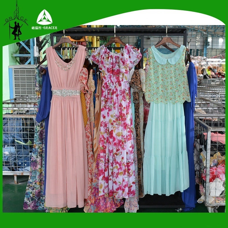 Guangzhou korea used dresses in bulk used clothes bales second hand clothing