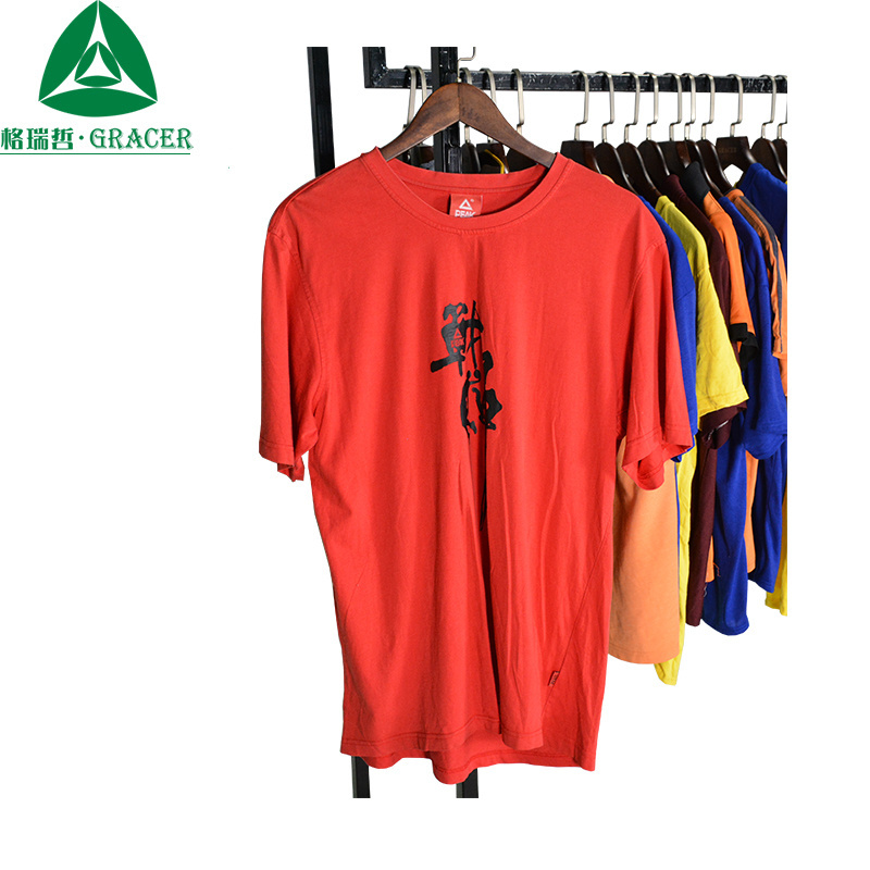 Guangzhou apparel manufacture plus size men short tshirt wholesale used clothing used clothes