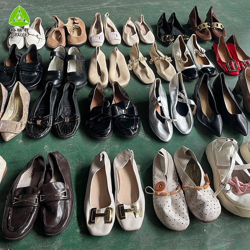 Wholesale Fashionable Bulk Second Hand High-Heeled Shoes Bales Mixed Used Ladies Sandals Bale Korean