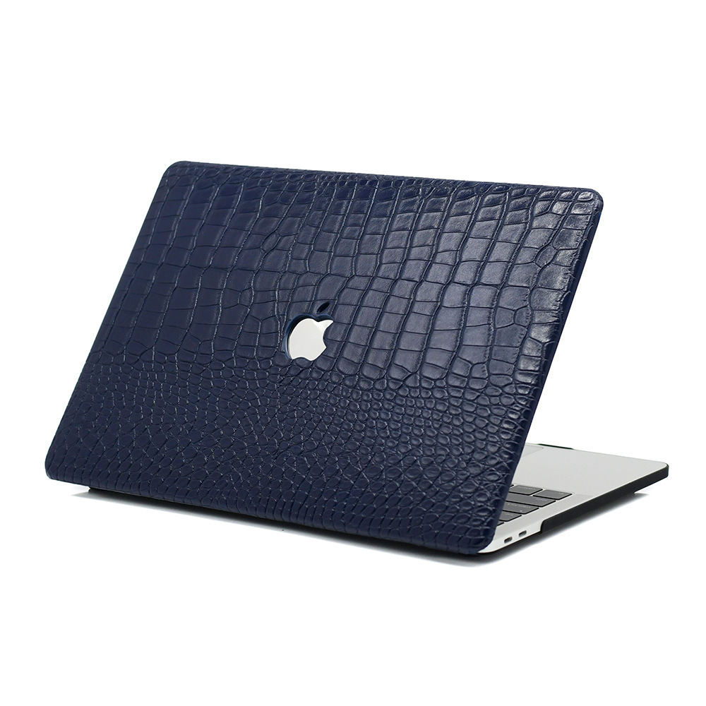 Shockproof Laptop Sleeve PU Leather Croco Texture Hollow out logo Protective Flip Case for Macbook Pro 14 15