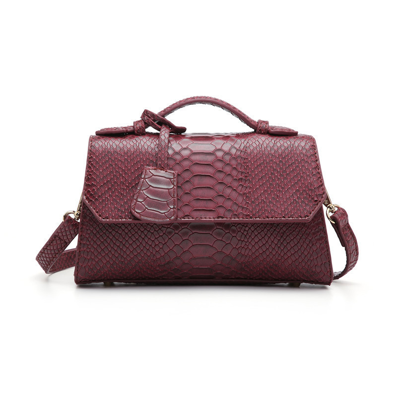 Hot-selling Snake Pattern Leather Hand Bags Python Clutch Ladies Bag Luxury Women Handbags