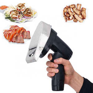 110V/220V Wireless Small 100C Doner Cutter Turkey Shawarma Slicer Handheld Kebab Slicer Machine for Sale Battery Chargeable Type