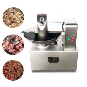 2023 China Stainless Steel Meat Bowl Cutter 5L Small Meat Bowl Cutter Chopper Price for Sausage Vegetable Dumpling Stuffings