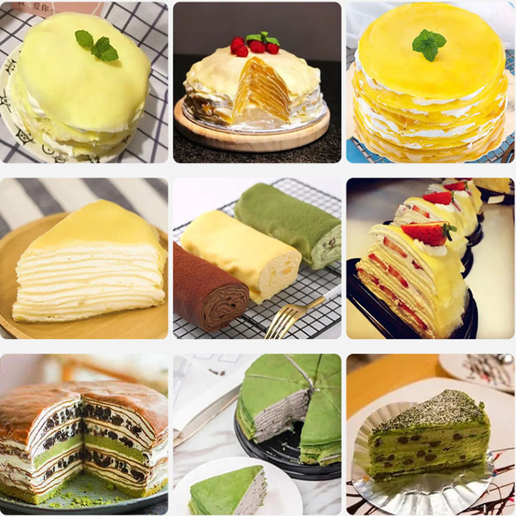 Commercial Automatic Mini Mille Crepe Cake Machine Automatique Thousand Layer Cake Pancake Skin Crepe Maker Machine Price