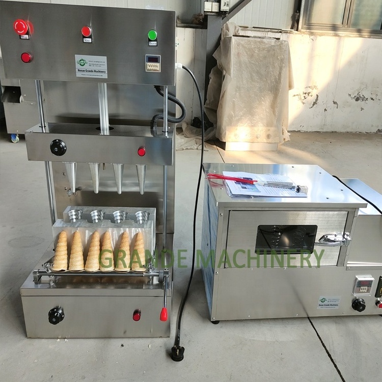 2023 Grande Factory Price Handy Pizza Cone Pizza Kono Making Machine/Pizza Oven Electric/Snack Pizza Making Machine for Sale