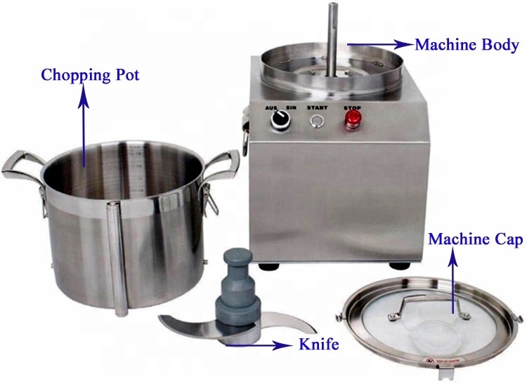 Small Scale Production Stainless Steel Electric Chopper for Chilli Corn Potato Garlic Apple Good Chopper Machine for Sale