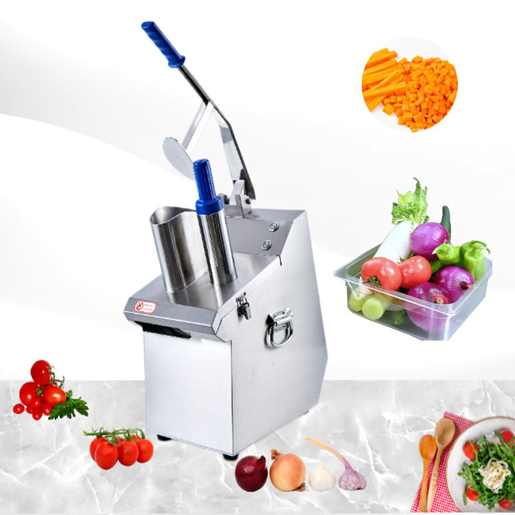 500KG/H Stainless Steel Vegetable Cube Cutter 9 in 1 Fruit And Vegetable Slicer Drum Vegetable Cutting Machine