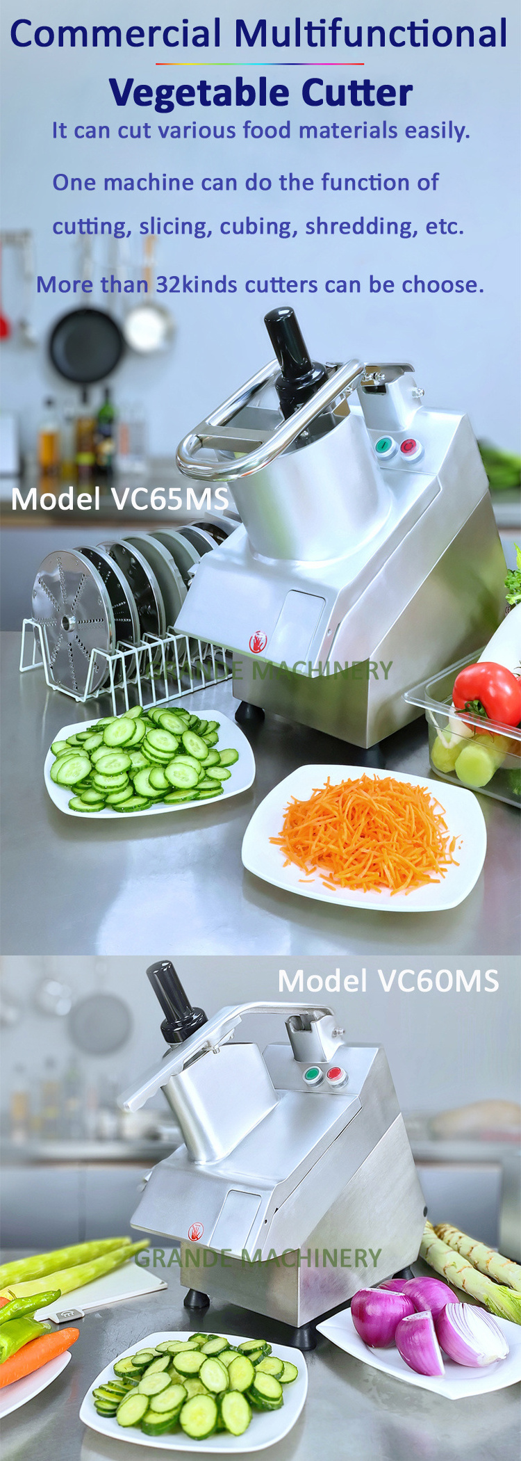 USA/Canada/Europe Stainless Steel Electric Potato Onion Vegetable Slicer Dicing Cutter Commercial Vegetable Shredding Machine