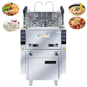 Automatic Lift Commercial Pasta Noodle Cooking Machine /Gas/Electric Italy Pasta Cooker Boiler  1/2 Tanks with 3/6 Baskets