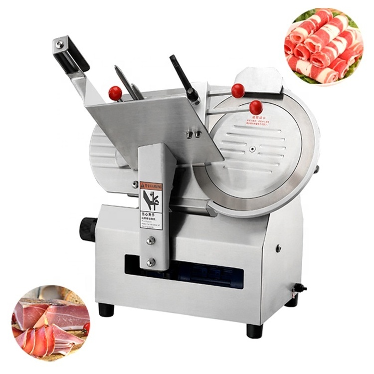 Stainless Steel Automatic Electric Diameter 250/300/320mm Frozen Meat Slicer Machine Mutton Beef Barbecue Fruit Cabbage Slicer