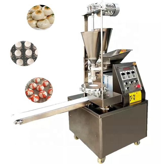 2023 High Efficiency Bun Making Machine Automatic Small Steamed Stuffed Bun Baozi Nepal Momo Dimsum Making Machine