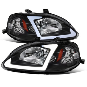 Headlights Apply to 1999 2000 For Honda Civic Headlights Head Light Lamp With LED Bar