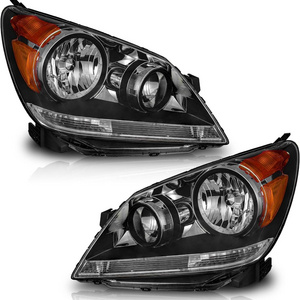 2005-2007 Hon-da Odyssey Factory Style Crystal Headlights w/ 9006 Bulbs (Matte Black Housing/Clear Lens)