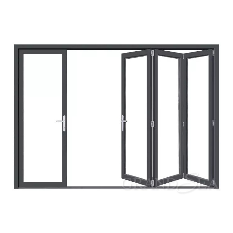 Sliding patio blinds folding aluminum accordion doors prices  with fly net